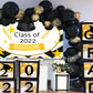 Toile de fond noir et blanc décorations de fête de remise des diplômes photo jaune pour la photographie TKH1859