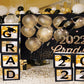 Toile de fond de ballon d'or graduation classe of 2022 pour la photographie TKH1869