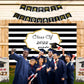 Toile de fond décorations fond rayé graduation photo de fête de remise des diplômes TKH1881