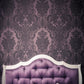 Toile de fond de photographie de décor de chambre de tête de lit violet pour la photo
