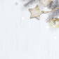 Toile de fond de Noël de boule de scintillement d'étoile blanche en bois pour le studio