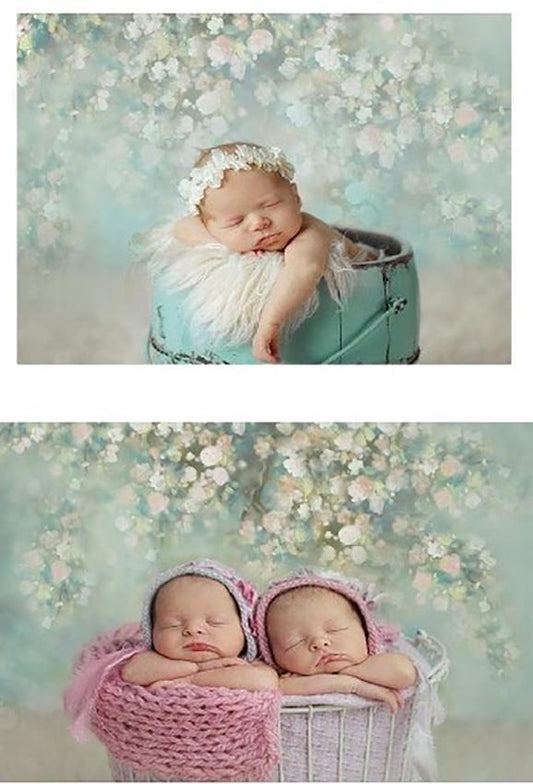 Toile de fond de portrait floral mariage bébé nouveau-né pour la photo studio